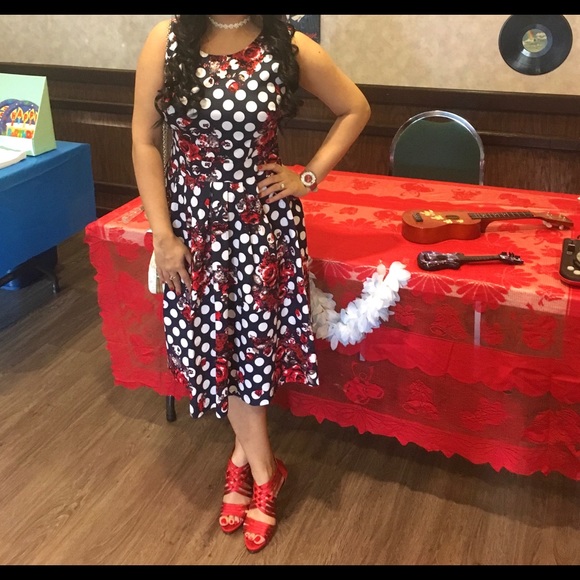 Summer Floral/Polka Dot Dress - Picture 2 of 9